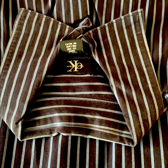 CK Large Black and Blue striped shirt - Picture 8 of 8